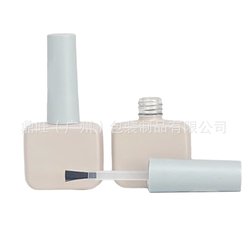 Factory Wholesale 12ml Square Nail Polish Bottle, Opaque Glass Gel Polish Bottle, Functional Gel Refill Bottle