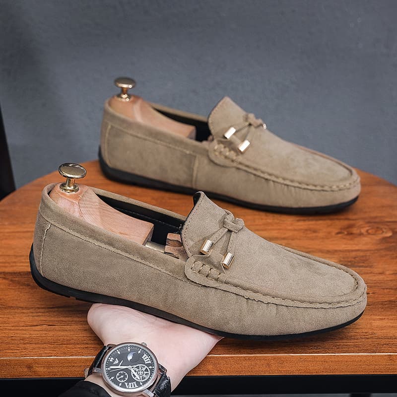 Leather 2026 Four Seasons Men's Lightweight Driving Shoes New Style Slip-on Driving Shoes Men Korean Style Men's Shoes Slip-on