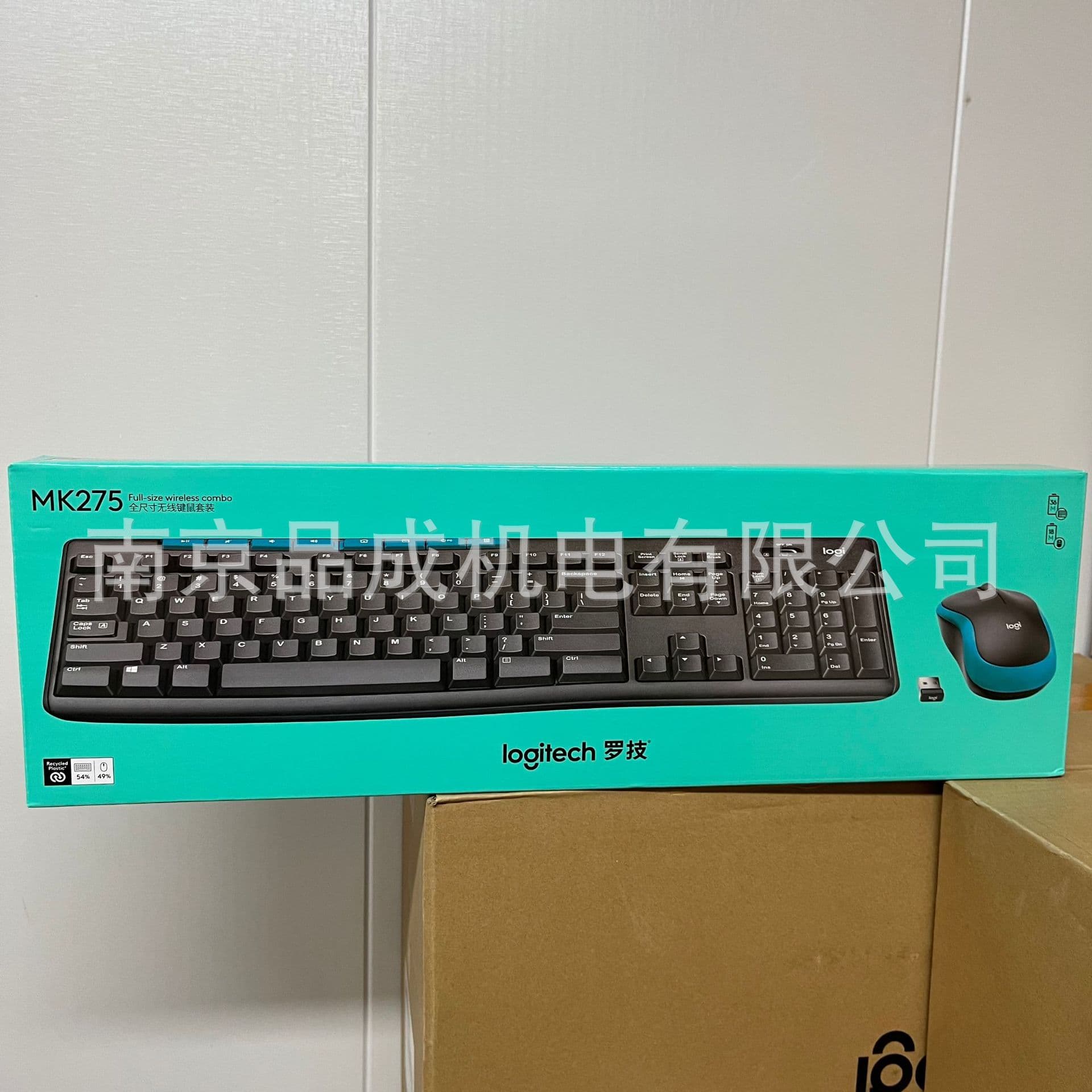 Logitech MK275 Wireless Keyboard and Mouse Combo Full-Size Keyboard Mouse Office Kit for Computer