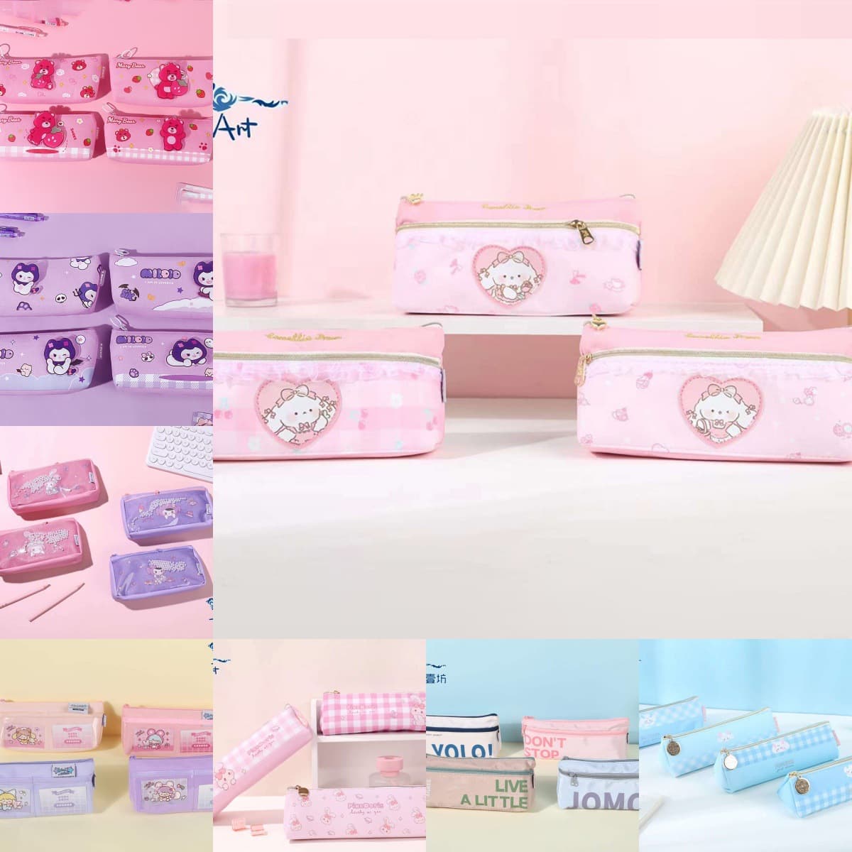 Welfare large-capacity cute cartoon-shaped pencil bag student stationery storage pencil bag
