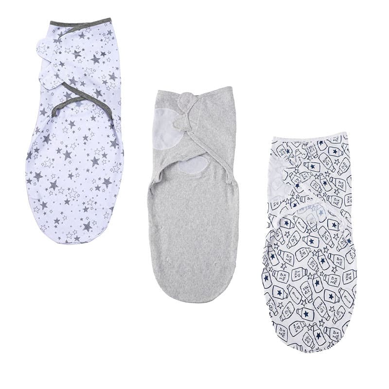 Cross-border 3-Piece Newborn Swaddle Blanket Baby Wrap Hospital Delivery Room Anti-Kick Baby Cotton Sleep Sack