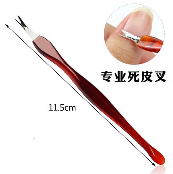Factory direct sales double-headed special dead skin removal tool dead skin fork push nail removal dead skin file trimming hand and foot tool set