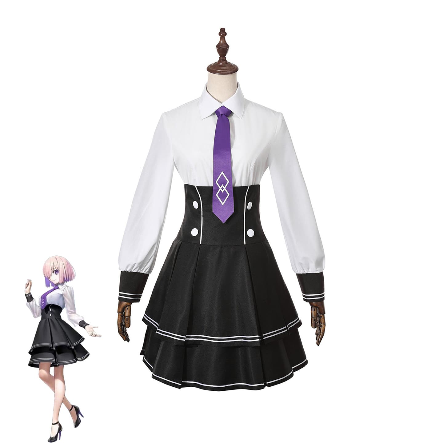 FGO 10th Anniversary Mash Kyrielight Cosplay Costume Fate Game Anime Cosplay Full Set