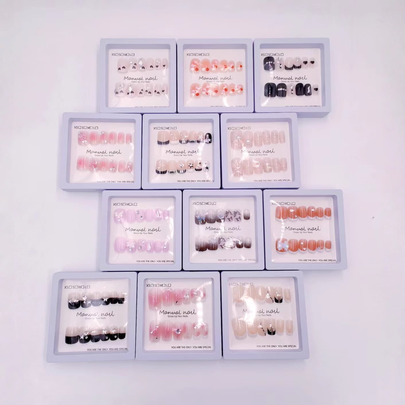 Adult Short Nails for Amazon Wholesale 2nall (Optional Styles) nall Wearable Nails Nail Art Stationery Store