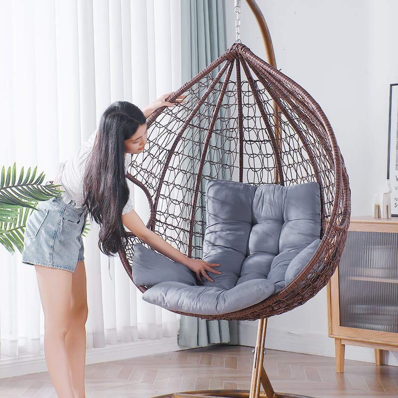 Wholesale Removable Washable Cushion Solid Color Large Rattan Chair Cushion Backrest for Hanging Spider Plant Hanging Basket Cushion Cover Swing Cushion Hammock Chair Cushion Extra Large