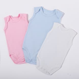 Cross-border Trade Envelope Neck Cotton Solid Color Baby Bodysuit Triangle Snap Bodysuit Sleeveless Romper Onesie