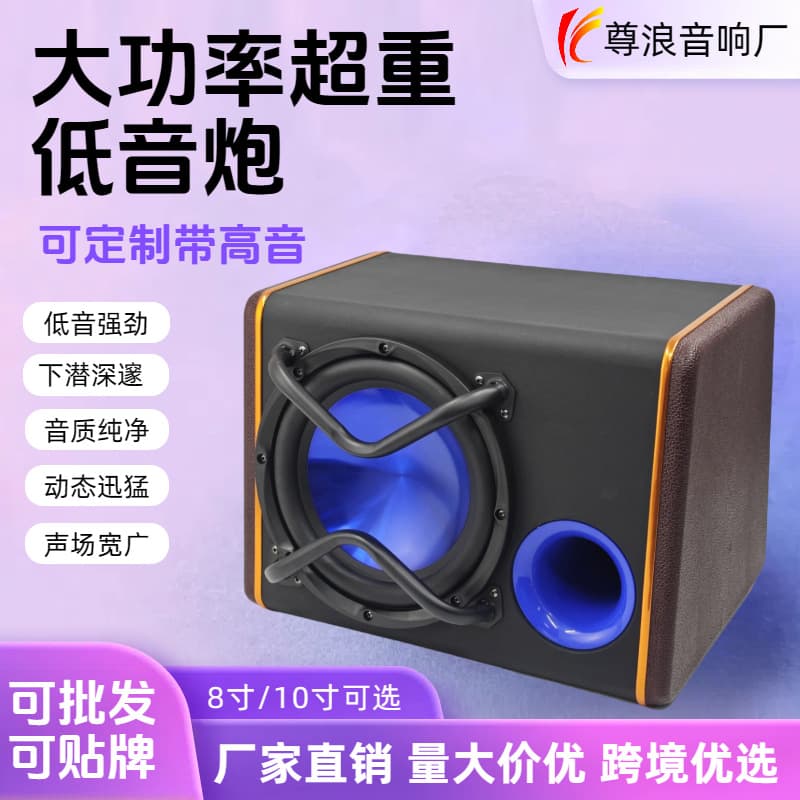 Modified and Upgraded Car Audio Subwoofer 10-Inch Active High-Power Subwoofer Car Enclosure Gun