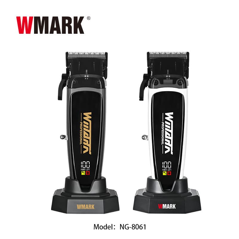 WMARK NG-8061 Brushless Motor Hair Clipper with Base, Electric Clipper, Rechargeable, DLC Blade