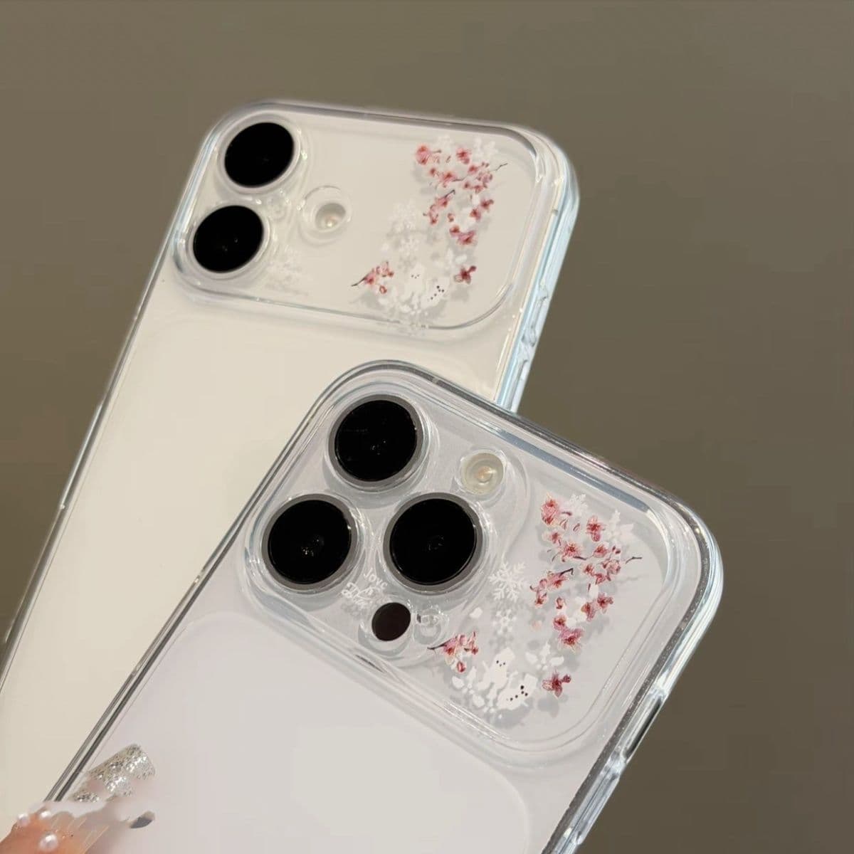 Niche autumn and winter cherry blossom large window changes instantly, suitable for 17promax16 15Pro cartoon 14/13 matte