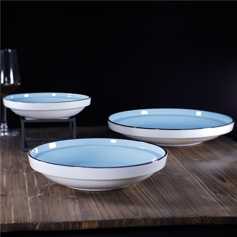 Chinese artistic conception dish plate restaurant hotel ceramic round tableware display plate hot dish plate cold dish plate hotel cold dish plate