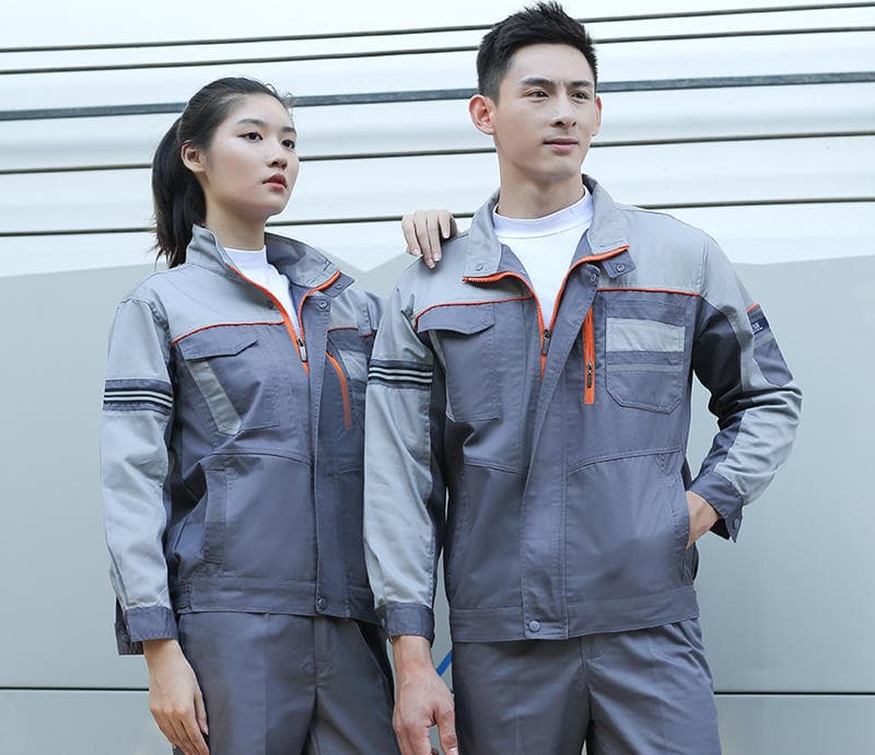Spring/Autumn Long-Sleeve Workwear Set for Men, Dirt-Resistant and Durable, Welding and Auto Repair Factory Uniform with Custom LOGO, Labor Protection Clothing, In Stock
