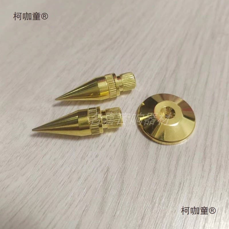 6mm thread aluminum material solid core speaker spikes aluminum anti-slip audio vibration isolation spikes feet aluminum microphone