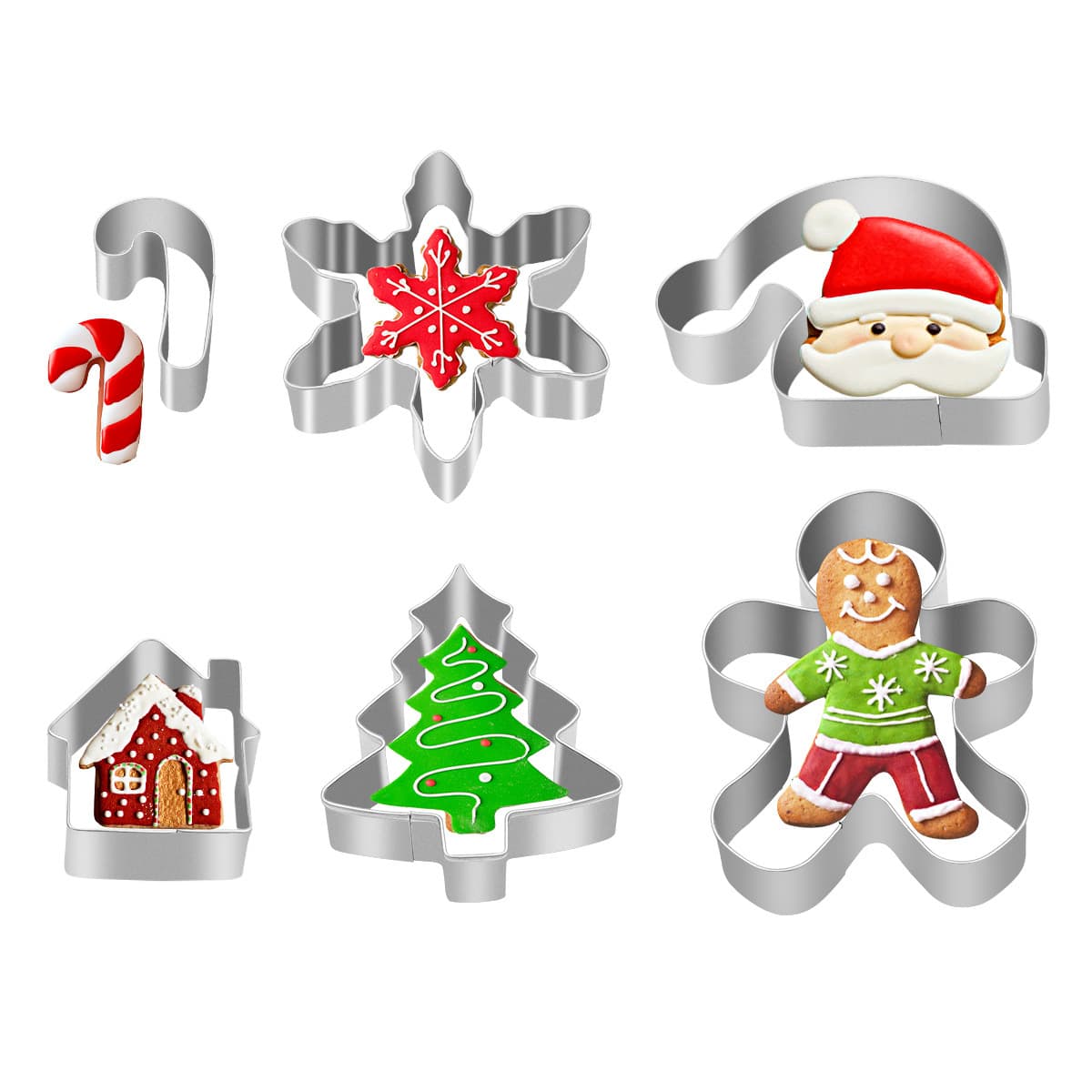 Wholesale Stainless Steel Cookie Cutter Set, Christmas Series DIY Cookie Mold, Hot Selling for Cross-Border Ecommerce