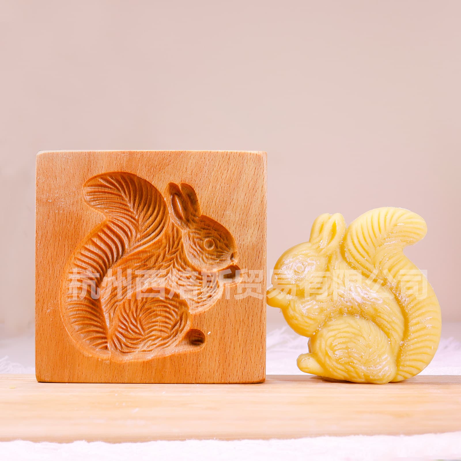 Wooden Cookie Mold Beech Wood Animal Pattern Stamp Embossed Cookie Cutter Christmas Mold