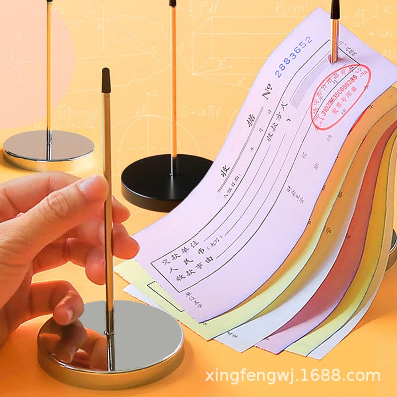 Voucher Fork Kitchen Menu Clip Order Holder Small Bill Receipt Cash Register Slip Storage Paper Pin Voucher Fork Clip Holder