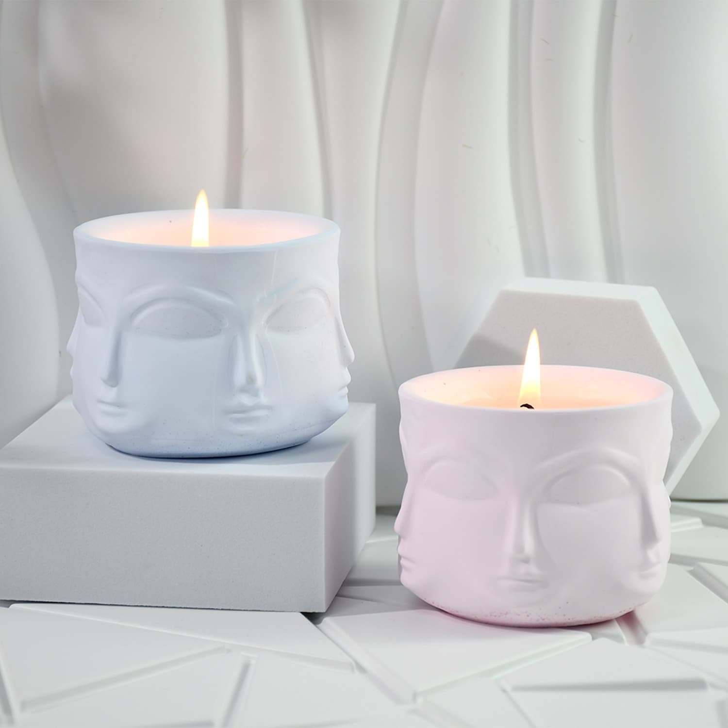 New DIY Resin Mold - Six-Face Face Aromatherapy Storage Box Silicone Mold INS Home Storage Cross-Border Supply