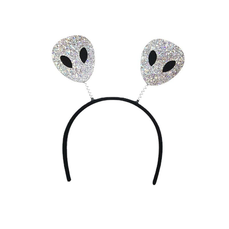 Alien Series Funny Headband with Star Decorations and Glowing Big Eyes Headband