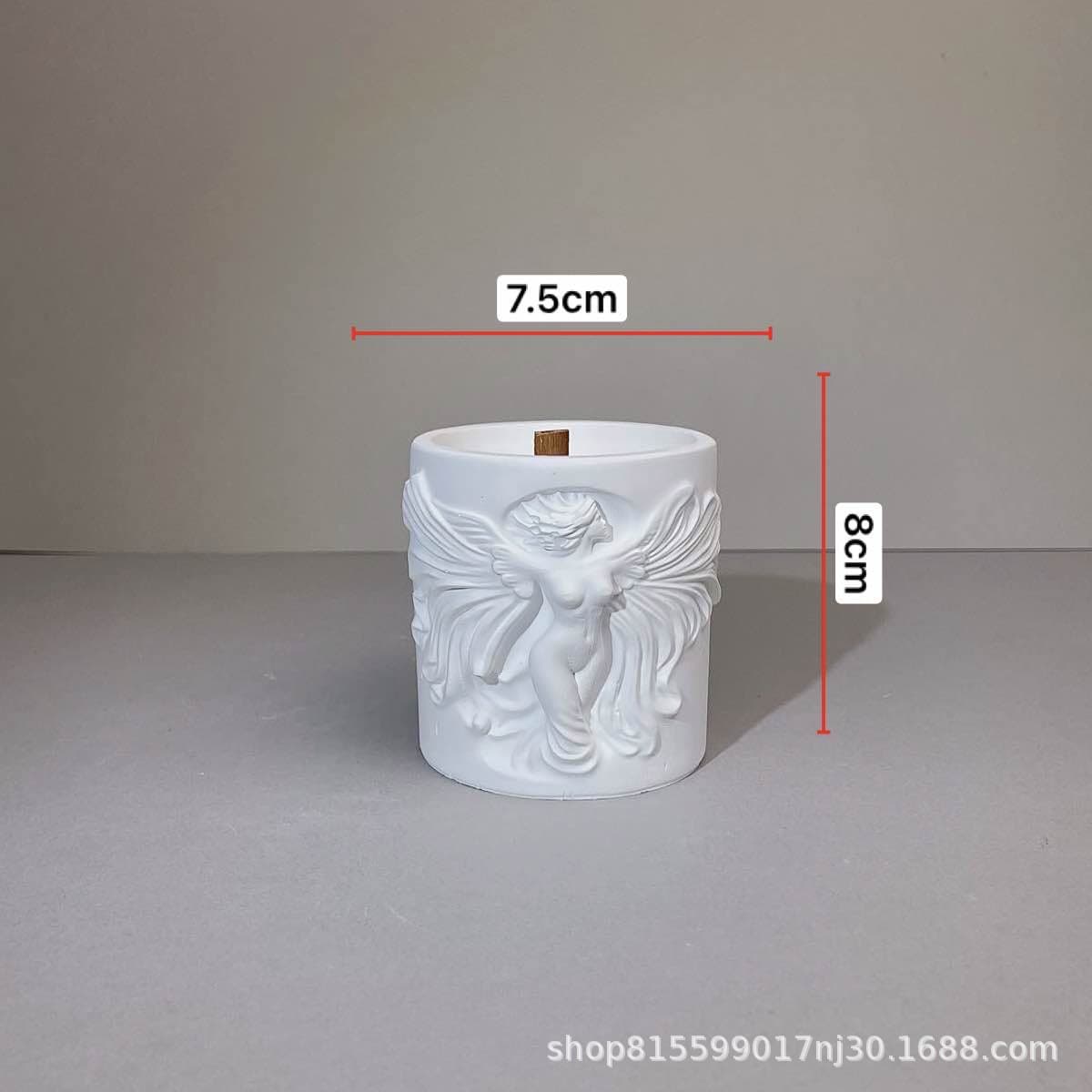 Cross-border Statue of Liberty Scented Candle Cup Creative European Relief Candle Holder DIY Gypsum Empty Cup Ins Style Decoration