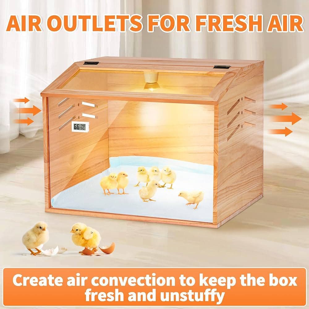 Cross-border wholesale chick quail rearing reptile pet box with bulb thermometer insulation box for chicks birds brooder box