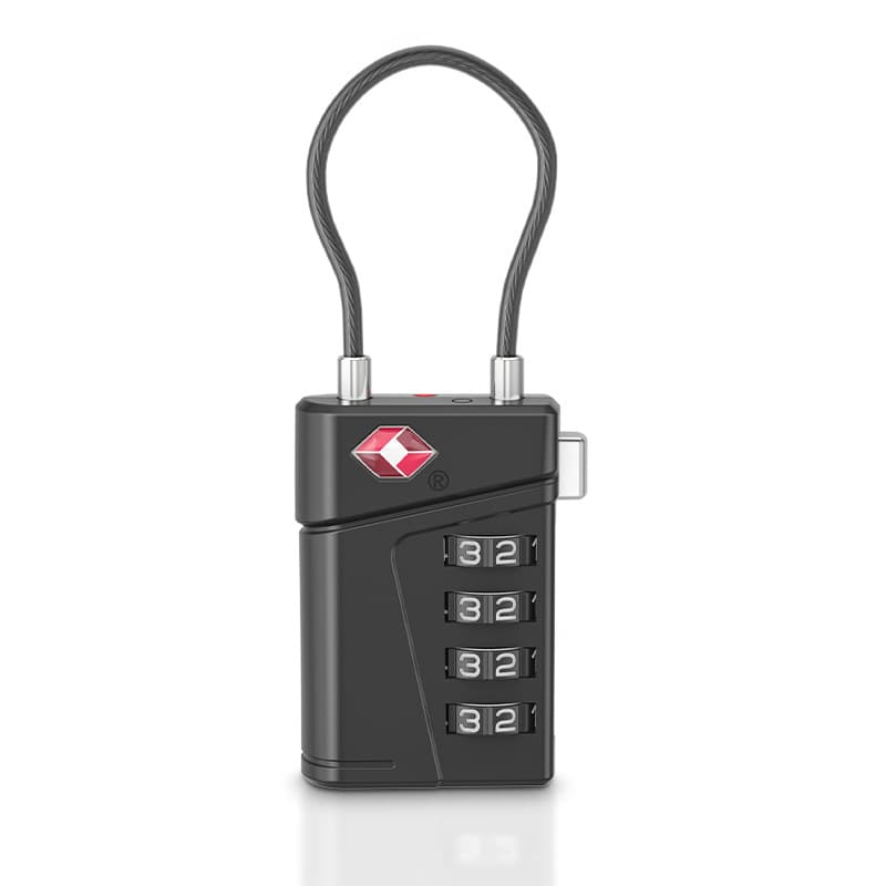New TSA Lock TSA Padlock TSA007 Customs Lock TSA Combination Lock 4-Digit Cable Luggage Lock Patent Cross-Border