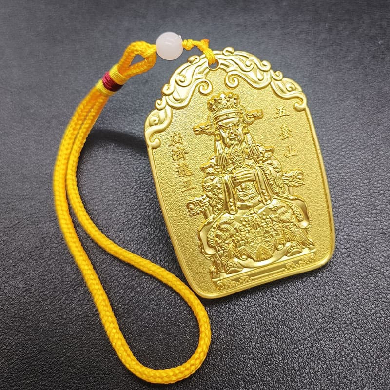 Alloy Command Plaque Dragon King of Universal Relief Ritual Implements Dragon Fifth Master Portrait Necklace Portable Small Pendant Wholesale