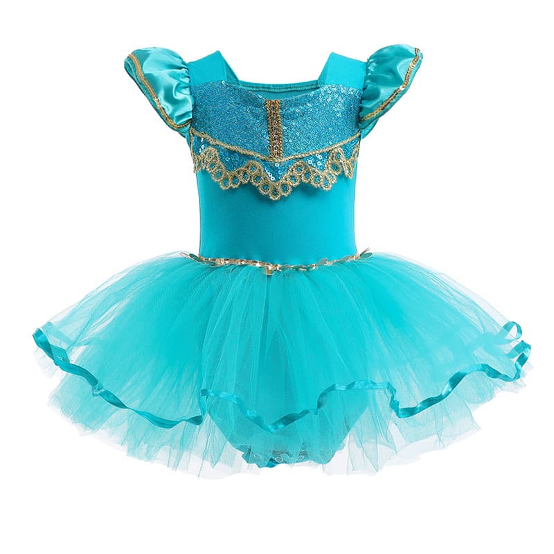 Girls Ballet Leotard Dress Dancewear Snow White Elsa Princess Tutu Dress for Toddlers Kindergarten Performance Costume