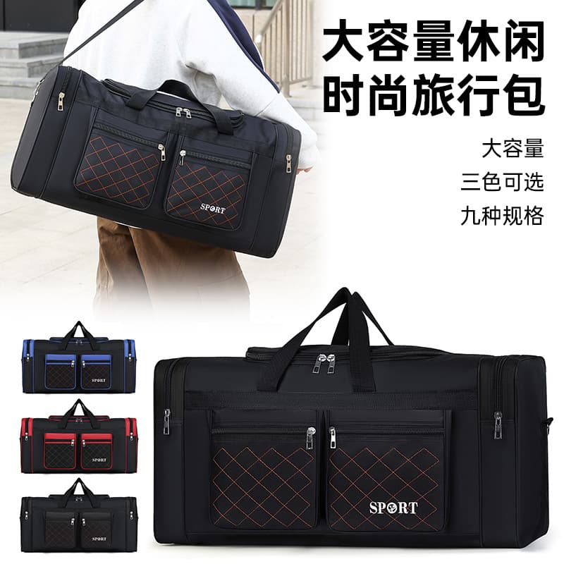 New Fashion Foldable Travel Bag Large Capacity Durable Casual Handbag Gym Bag Practical Shoulder and Backpack Luggage Bag
