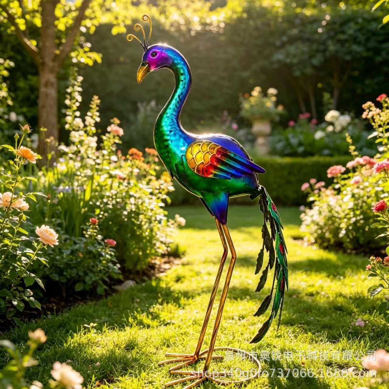 New Cross-border Metal Peacock Decoration for Home Garden Outdoor