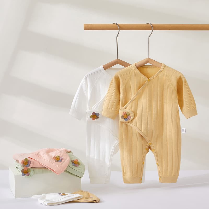 Baby Bodysuit Newborn Butterfly Romper Spring Autumn Cotton Winter Monk Style