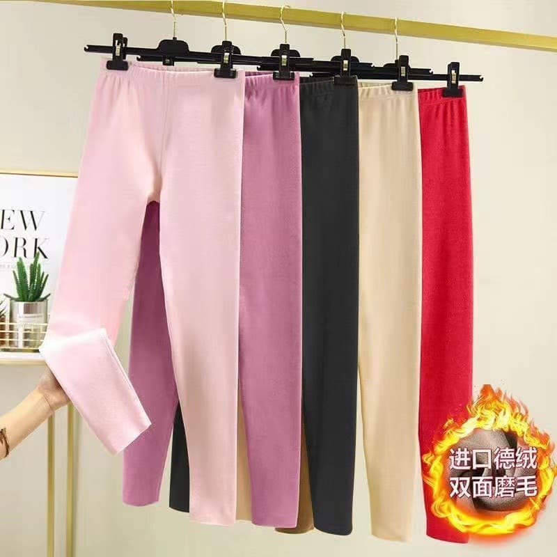 De Velvet Long Johns Women Inner Wear Slim Fit Women Line Pants Lining Pants Leggings Autumn Winter Fleece Lined Thermal Pants Women