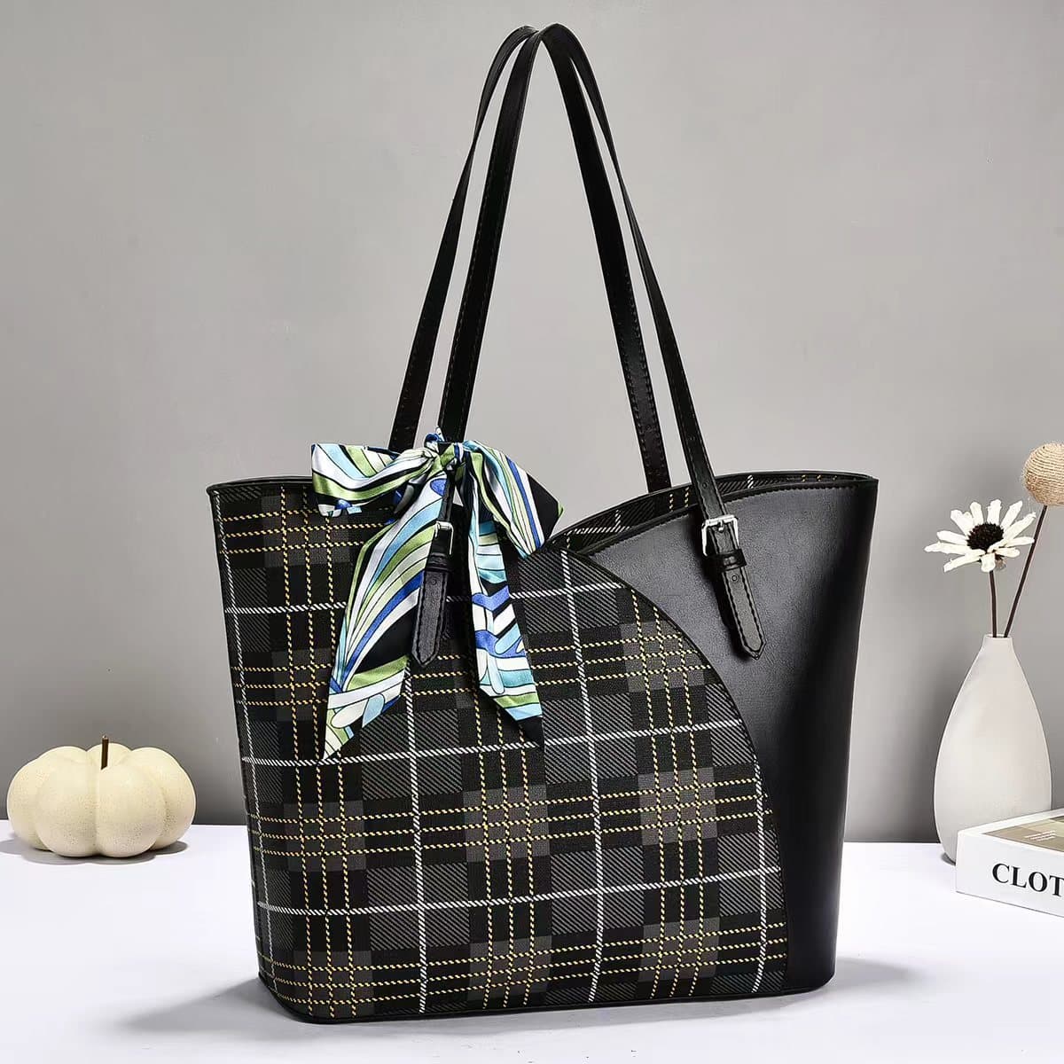 Handbag ladies elegant splicing·Versatile mother bag foreign trade new 2026 summer fashion shoulder crossbody bag