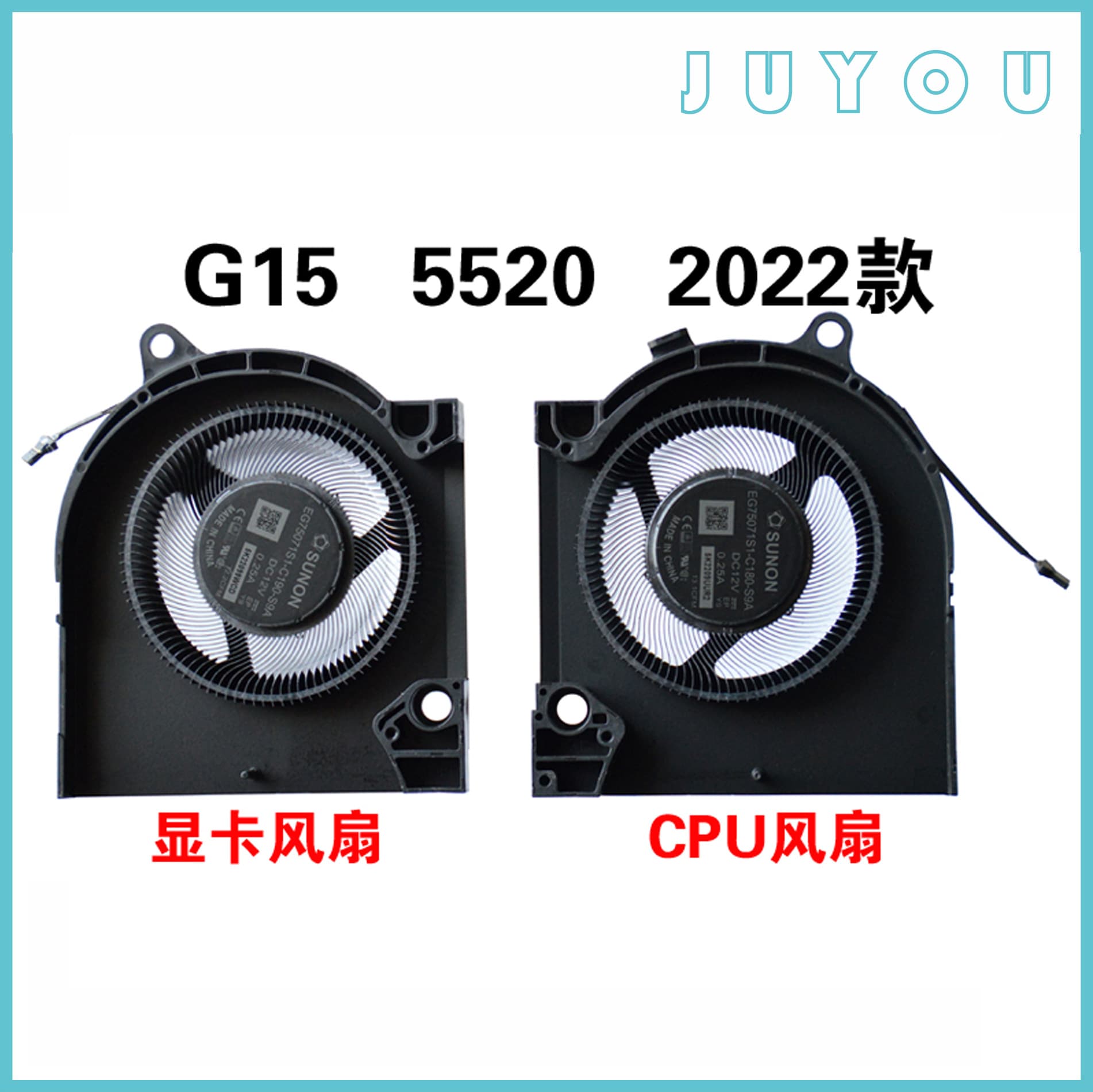 Compatible with DELL G15 5520 5525 2022 Model Fan, G16 7620 Fan