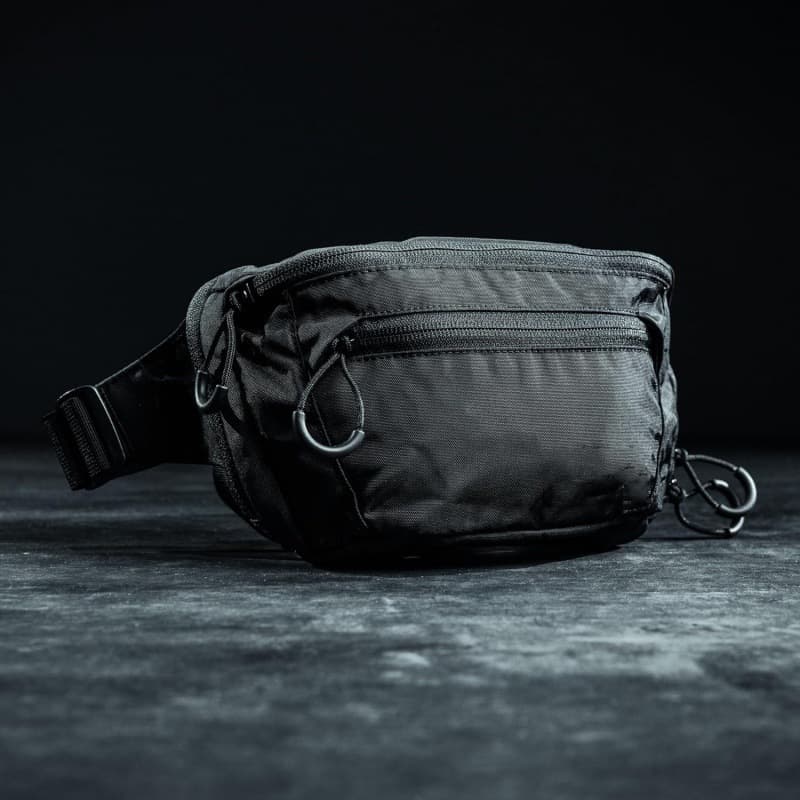 Men's multi-functional double-layer portable tactical waist bag nylon water-repellent adjustable belt large capacity mountaineering waist