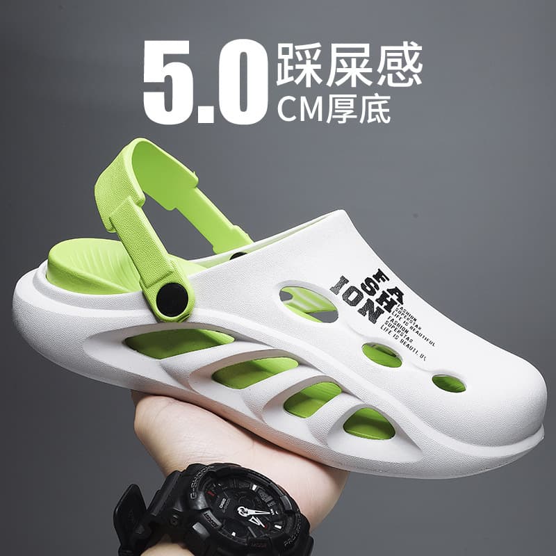 Men's Sandals Summer New Outdoor Beach Shoes Couples Outdoor Wear Soft Sole Driving Convertible "Comfort-Step" Thick Sole Slippers