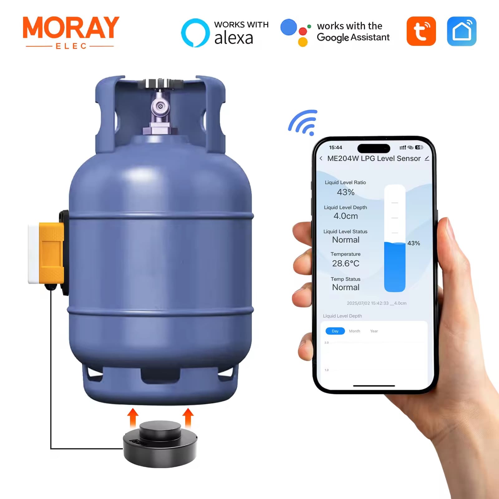 ME204 Gas Detector Portable Smart Home Device Measuring Instrument LPG TANK Gas