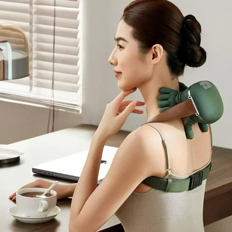 New Large Capacity Battery Neck and Shoulder Massager for Relaxation SPA Rechargeable Portable Cross-Border Hot Selling Massage