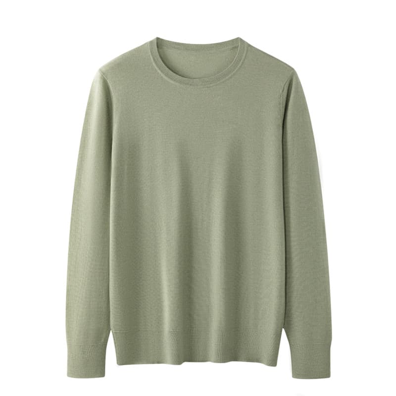 Worsted pure cashmere sweater men's round neck versatile high-end commuter fashion base sweater 9190