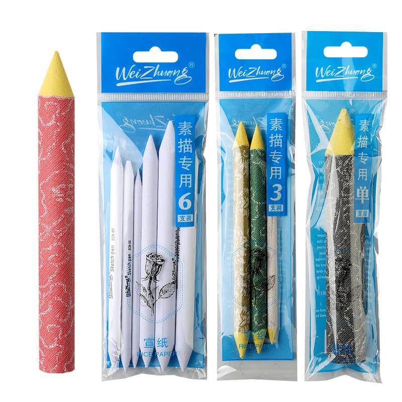 Sketch Paper Blending Stump Color Paper Blending Stump 3-Pack Double-Ended Paper Blending Stump Art Paintbrush Blending Tool Rolled Paper Pen