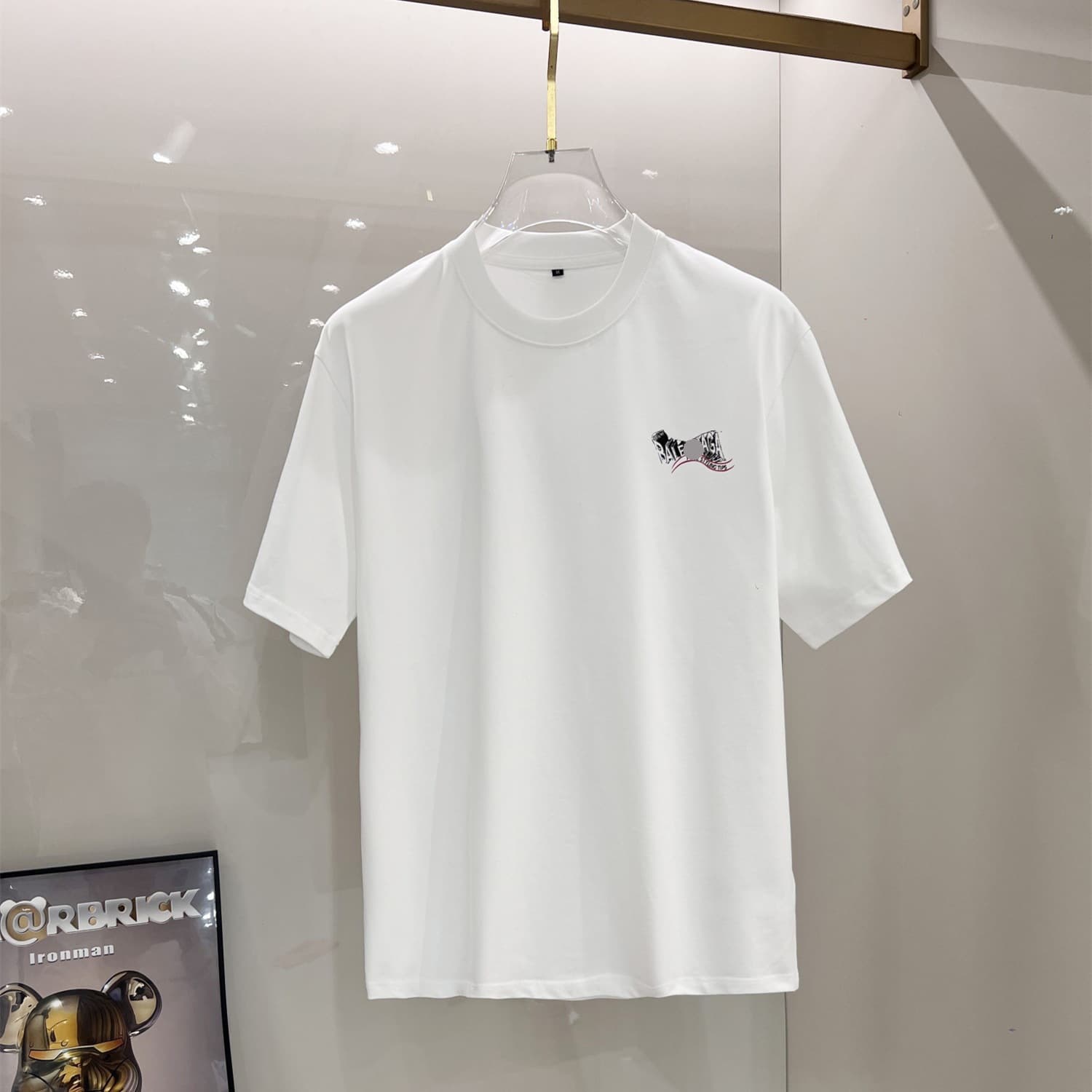 American Retro Streetwear Badge Embroidery Short-Sleeve T-Shirt Couple Style Summer 2026 New High-End Trendy Top