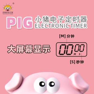 Kitchen Anti-Burn Tool RB601 Pig Electronic Timer, Precision Timer for Students, Smart Countdown Timer