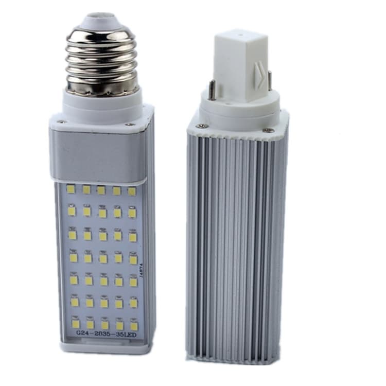 G24 All-Aluminum LED Side-Insertion Lamp E27 Screw Corn Bulb G23 Plug-in Tube 85-265V 5W 7W 12W 15W In Stock