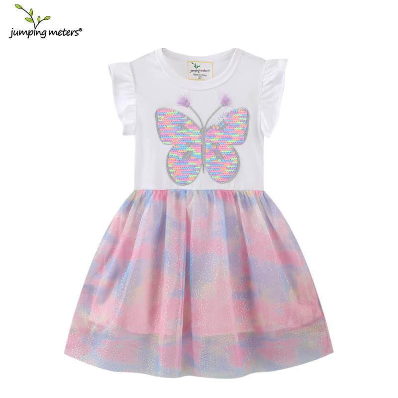 European and American Cross-Border Children's Dress 2025 Spring/Summer New Girls Lace Dress European and American Short Sleeve Tulle Dress Distribution Drop Shipping
