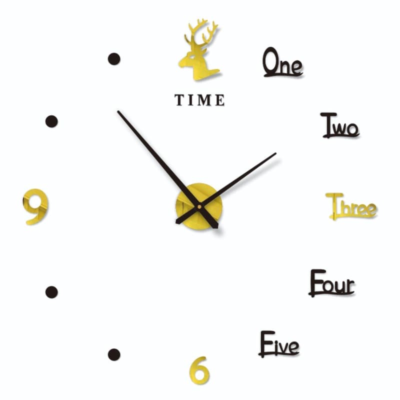 Luminous wall clock, light luxury silent clock for living room, fashionable deer head creative simple quartz clock for home, cross-border hot product
