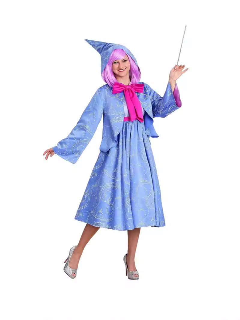 Amazon Cinderella Cosplay Costume Fairy Godmother Cosplay Outfit for Halloween Stage Performance