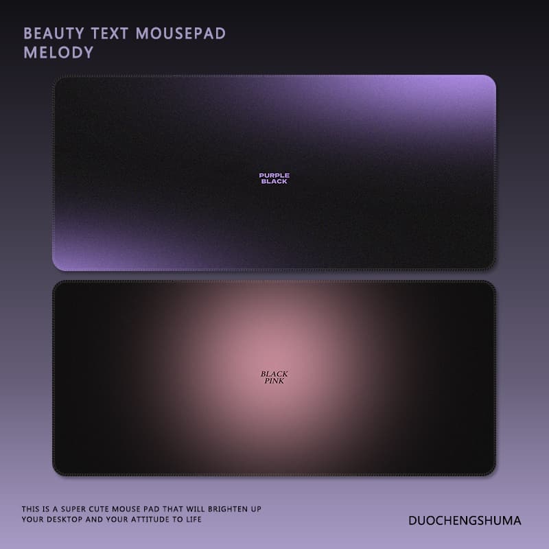 Minimalist Gradient Mouse Pad Premium Black Extra Large Morandi Color Esports Office Keyboard Desk Mat