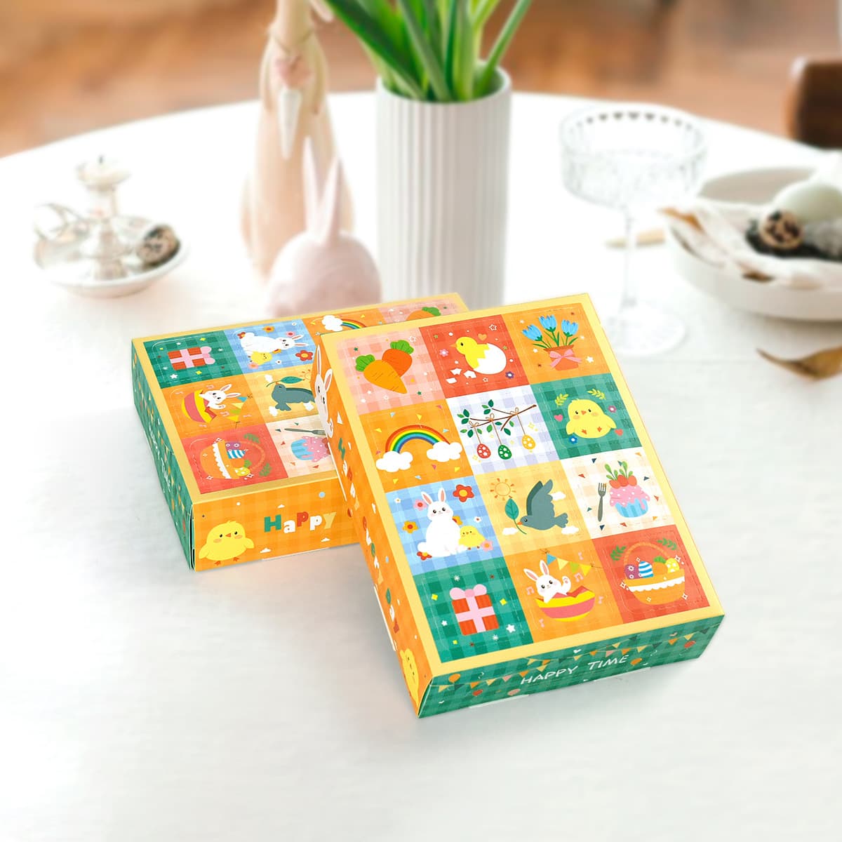 Cross-border Easter 12-Grid DIY Surprise Blind Box Fun Poke Gift Packaging Box 5pcs/pack