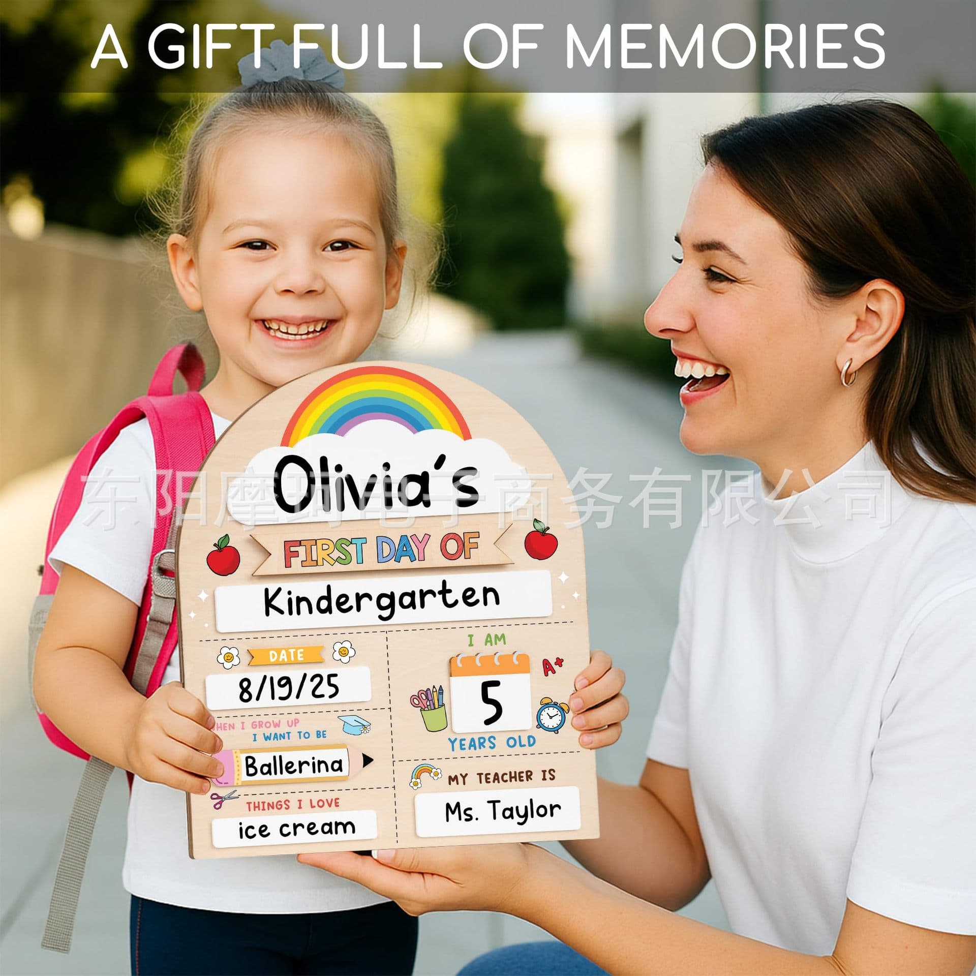 Cross-border New Product Personalized First Day of School Sign