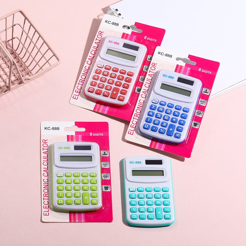 Wholesale Computer for Elementary Students, Mini Office Calculator with Cute Cartoon Design, 8-Digit Cross-border Computer
