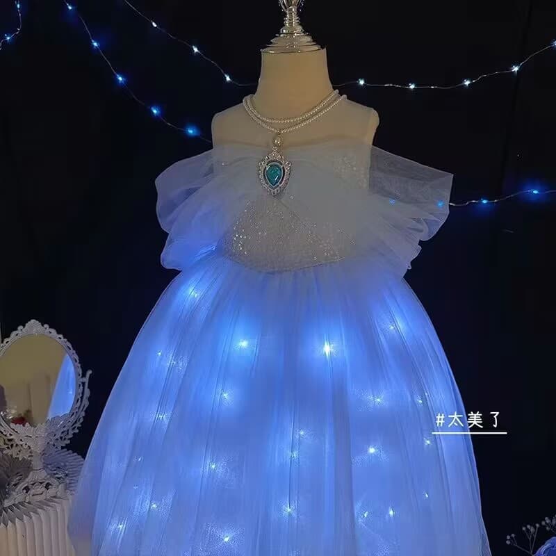 Girls Glowing Elsa Dress