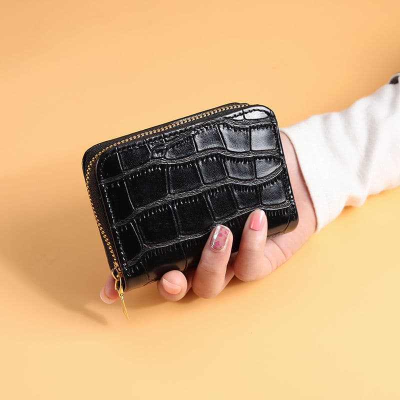Zipper Card Holder Wallet for Women, Anti-Magnetic Interference ID & Driver's License Slot, Large Capacity Multi-Card Organizer, Integrated Card Case